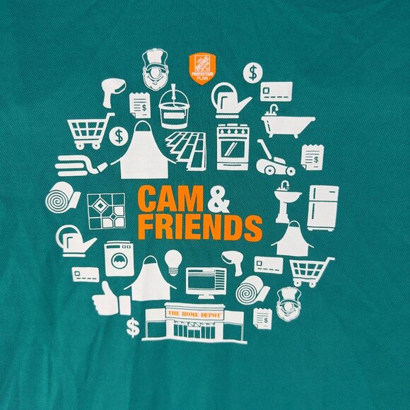 Cam & Friends Home Depot Teal Polo Shirt Adults L Employee Appreciation Month - Picture 5 of 12